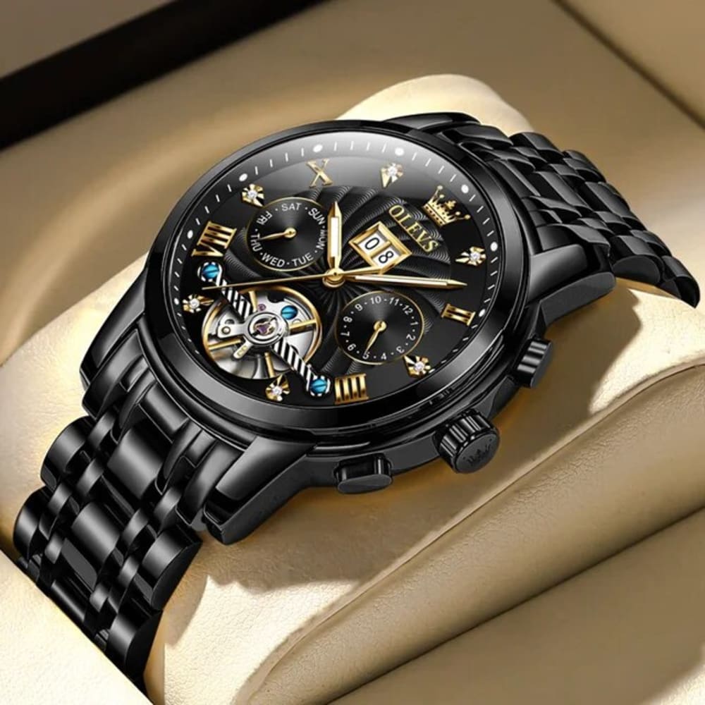 OLEVS Date Tourbillon Luxury Watches For Men Automatic Watch